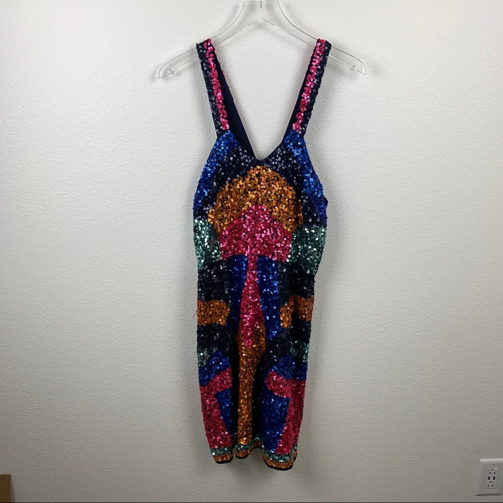 Asos Maya Tall Colorful Sequin Mini Dress